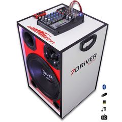 Caixa-Trio-Ativa-7Driver---Modulo-Taramps---Mesa-Automotiva-Stetsom--Amplificada-