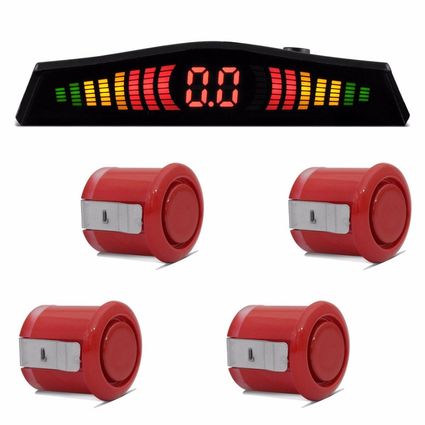 Sensor-Estacionamento-4-Pontos-Vermelho-Display-Led-Colorido