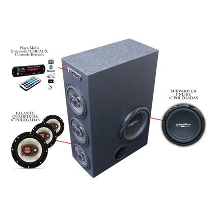 Caixa Acústica Bluetooth Usb Aux Torre 850w Modulo Taramps - oestesom