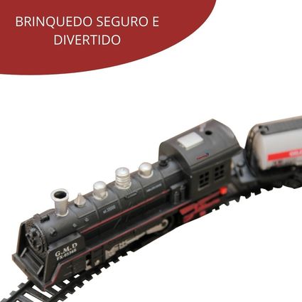 Ferrorama Trem Elétrico Luz E Som Locomotiva Trenzinho - oestesom