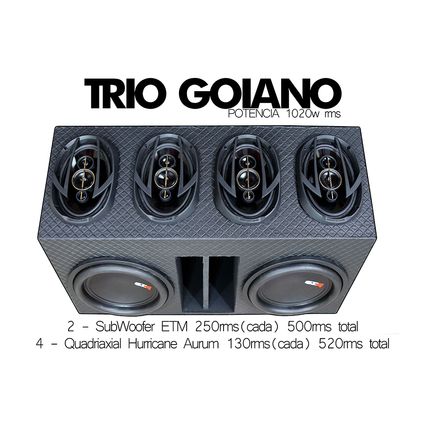 Mini-Paredão - Caixa Trio de Som Automotivo - Áudio, TV, vídeo e